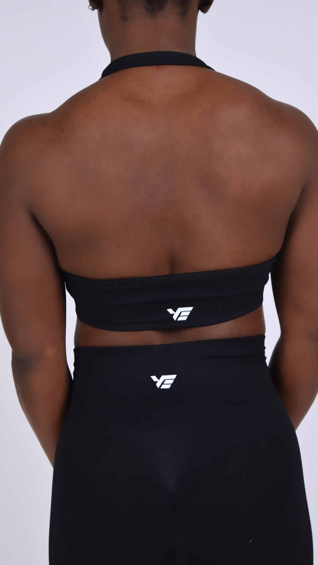 Seamless Halter Set - Black