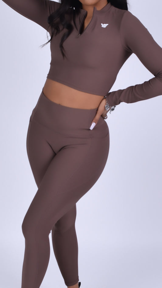 Genesis Ribbed Set - Brown